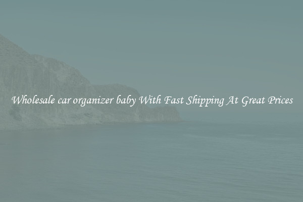 Wholesale car organizer baby With Fast Shipping At Great Prices