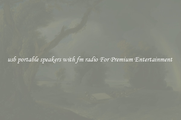usb portable speakers with fm radio For Premium Entertainment 