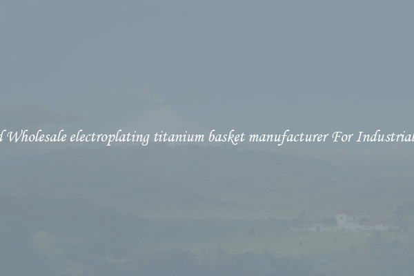 Find Wholesale electroplating titanium basket manufacturer For Industrial Use