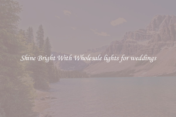 Shine Bright With Wholesale lights for weddings
