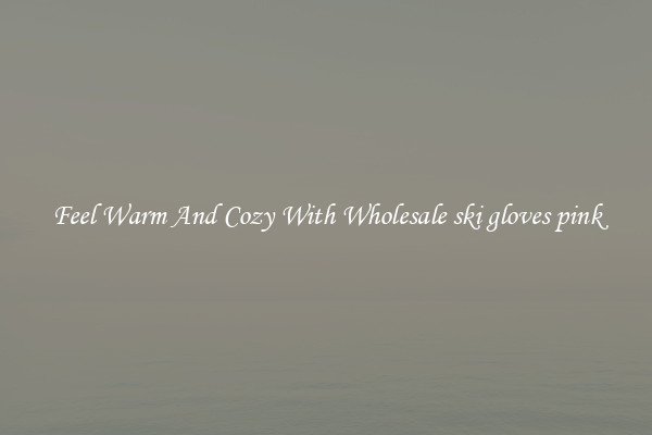 Feel Warm And Cozy With Wholesale ski gloves pink