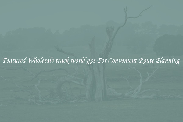 Featured Wholesale track world gps For Convenient Route Planning 