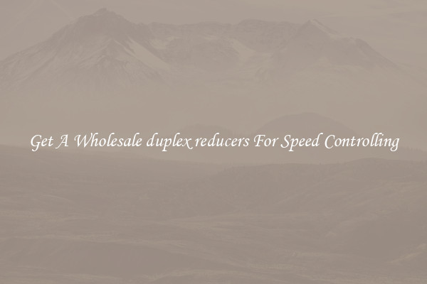Get A Wholesale duplex reducers For Speed Controlling