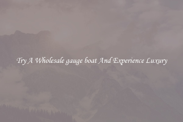 Try A Wholesale gauge boat And Experience Luxury
