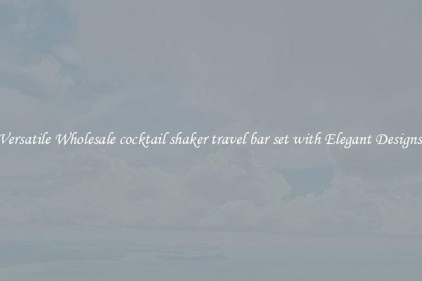 Versatile Wholesale cocktail shaker travel bar set with Elegant Designs 