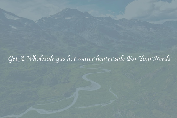 Get A Wholesale gas hot water heater sale For Your Needs