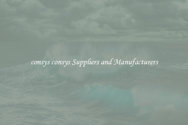 consys consys Suppliers and Manufacturers