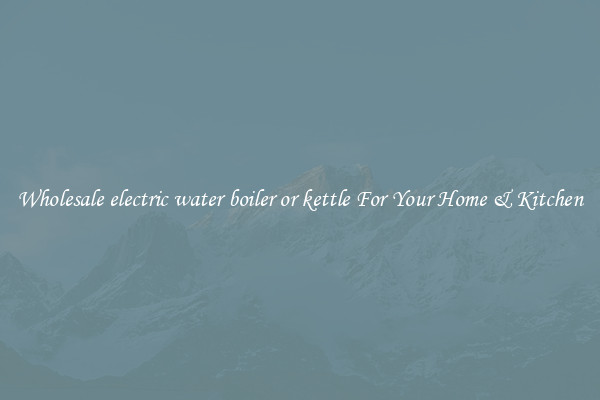 Wholesale electric water boiler or kettle For Your Home & Kitchen