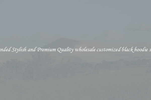 Branded Stylish and Premium Quality wholesale customized black hoodie sizes
