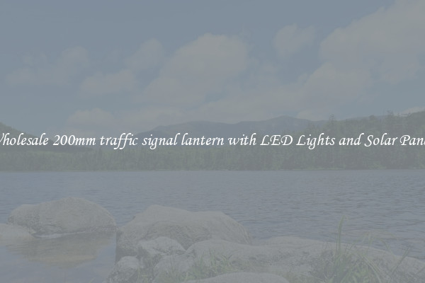 Wholesale 200mm traffic signal lantern with LED Lights and Solar Panels