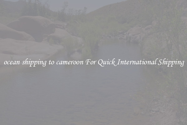 ocean shipping to cameroon For Quick International Shipping