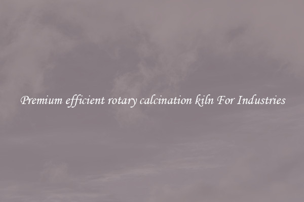 Premium efficient rotary calcination kiln For Industries